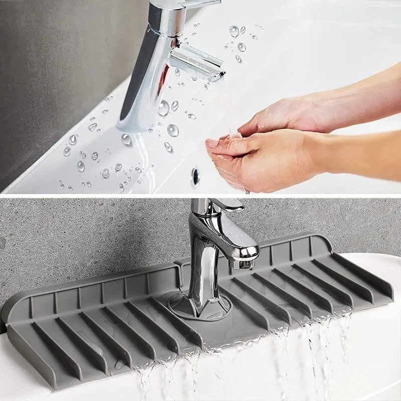 Silicone Tap Washer - Silicone Faucet Mat Dish Soap Sponge