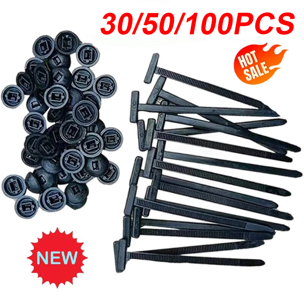 Plastic Pipe Clip - 500/100/50Pcs Self-Locked Nylon Cable Tie Push