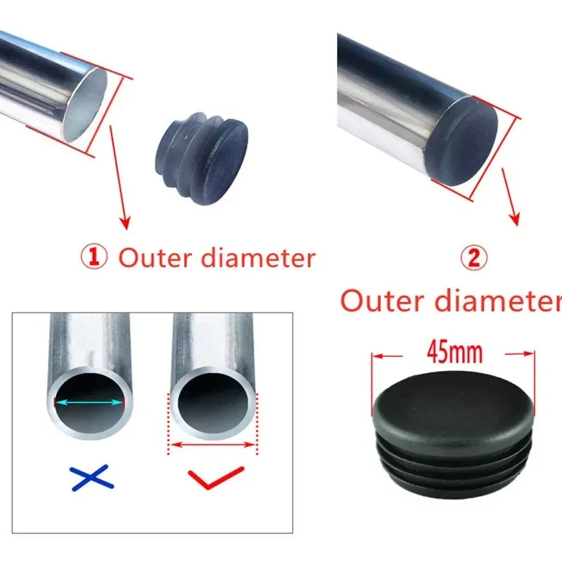 Black Round Pipe Plug 10-60mm  - Plastic Pipe Clip recensione e prezzo
