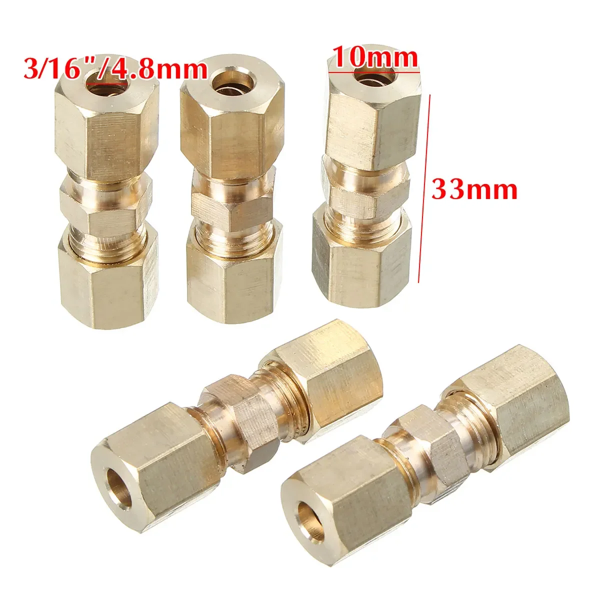 5pcs Brass Brake Line Union Fi - Compression Fitting Brass recensione e prezzo