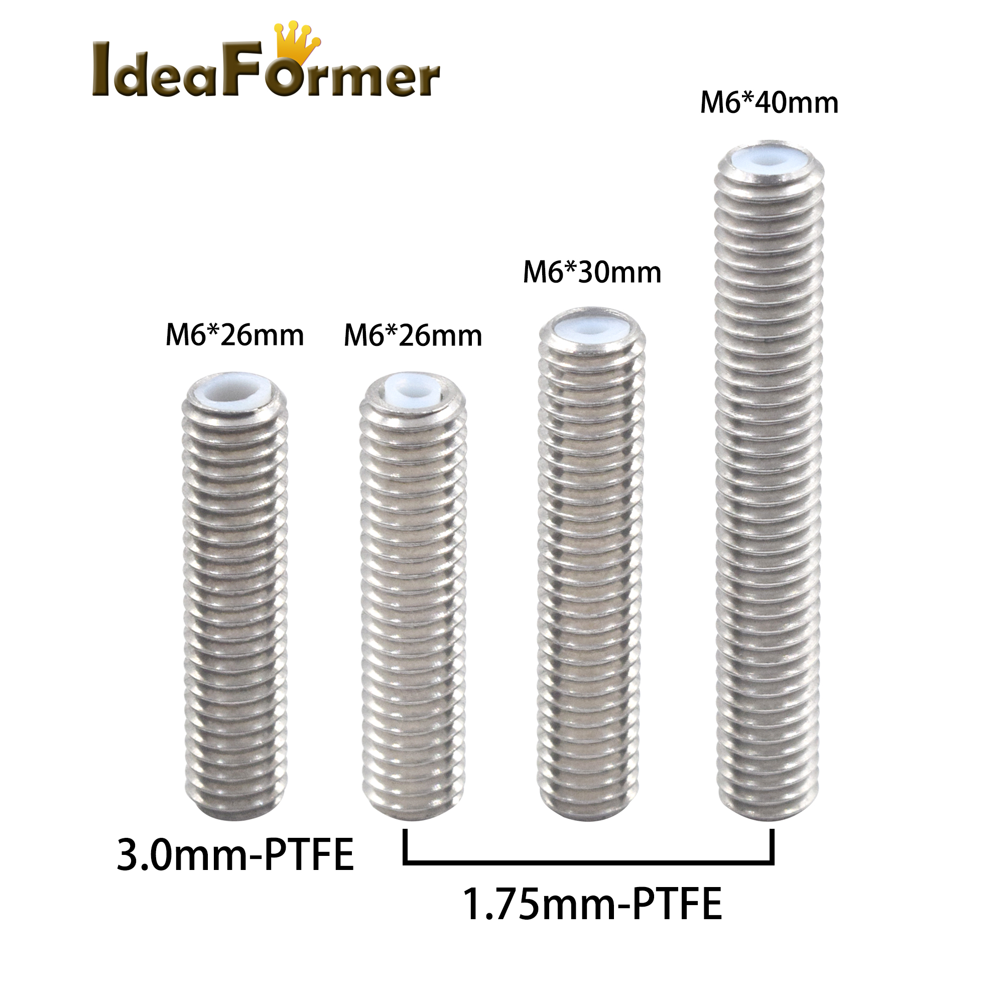 5pcs 3D Printer Stainless Stee - Ptfe Tape Thread recensione e prezzo