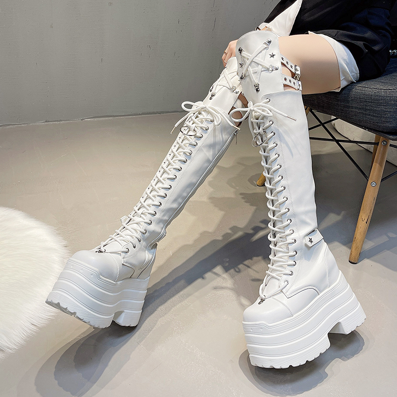 Punk Women Boots Ladies Cospla - Pipe Bending Spring recensione e prezzo