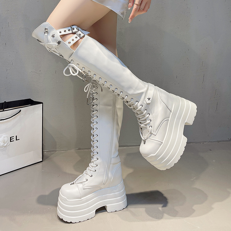 Punk Women Boots Ladies Cospla - Pipe Bending Spring recensione e prezzo