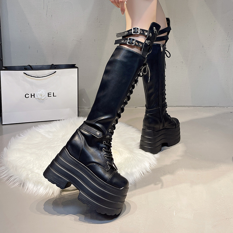 Punk Women Boots Ladies Cospla - Pipe Bending Spring recensione e prezzo