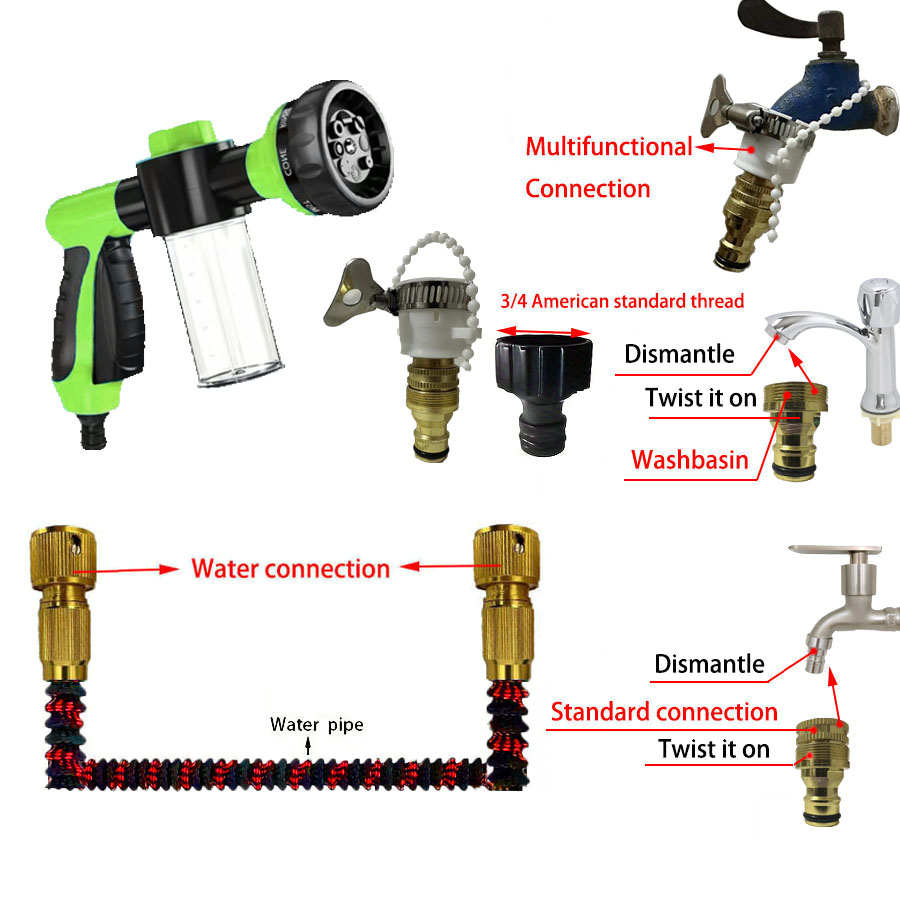 100FT Red Green Braided Expand - Flexible Hose Braided recensione e prezzo