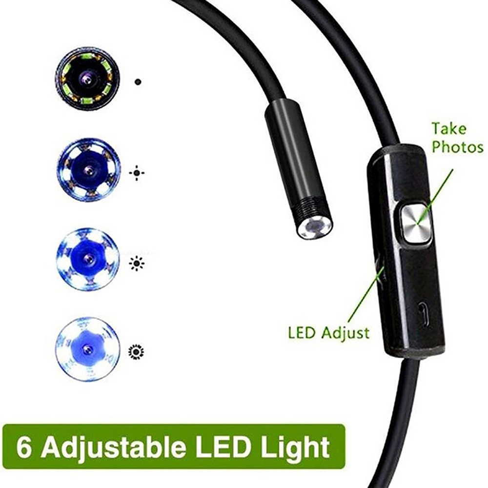 6 LED Light 7mm 1M  Endoscope  - Drain Snake Flexible recensione e prezzo