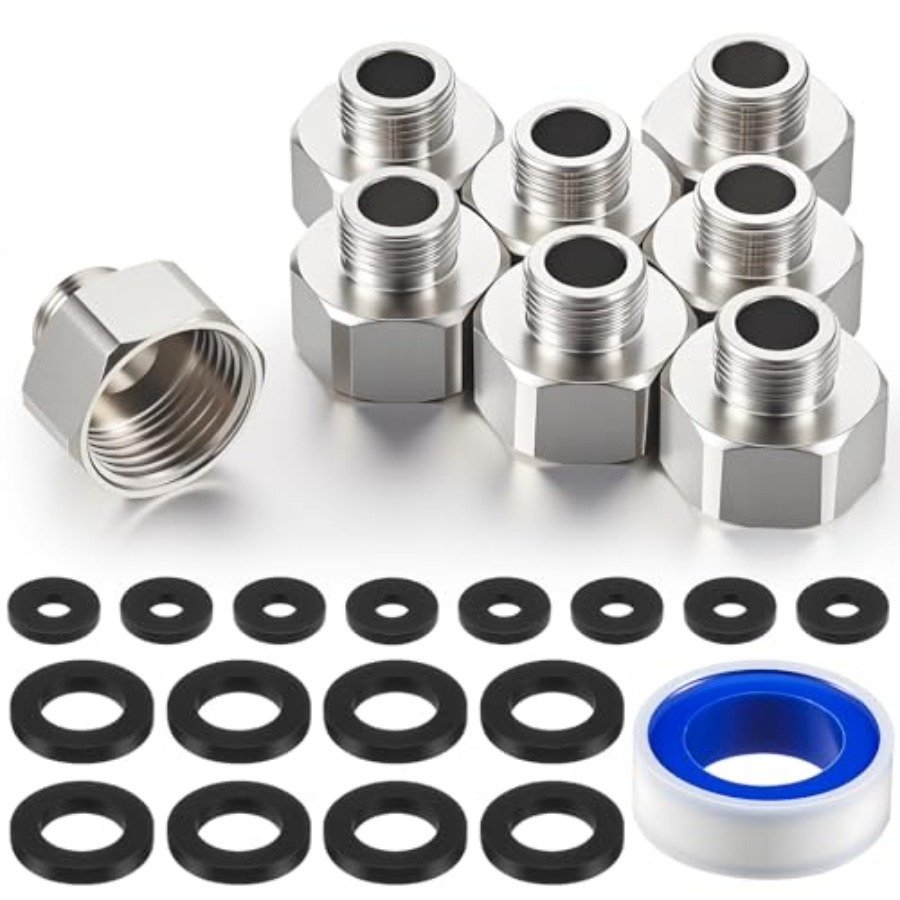 8 Pcs Brass Water Line Adapter - Compression Fitting Brass recensione e prezzo