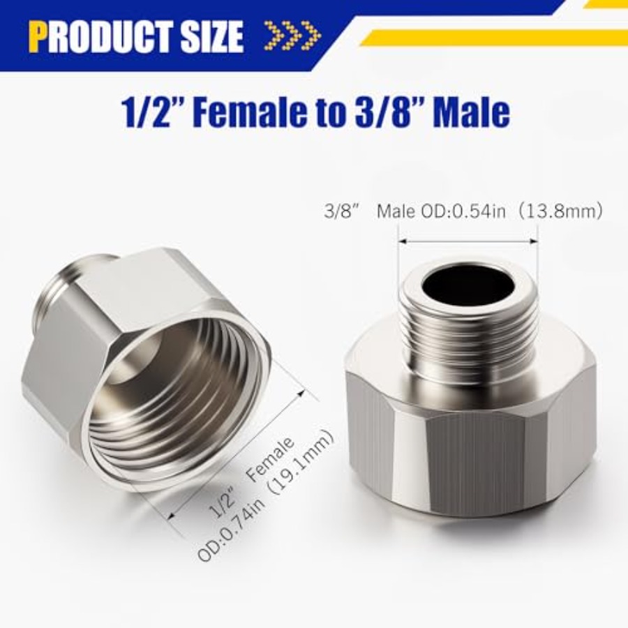8 Pcs Brass Water Line Adapter - Compression Fitting Brass recensione e prezzo