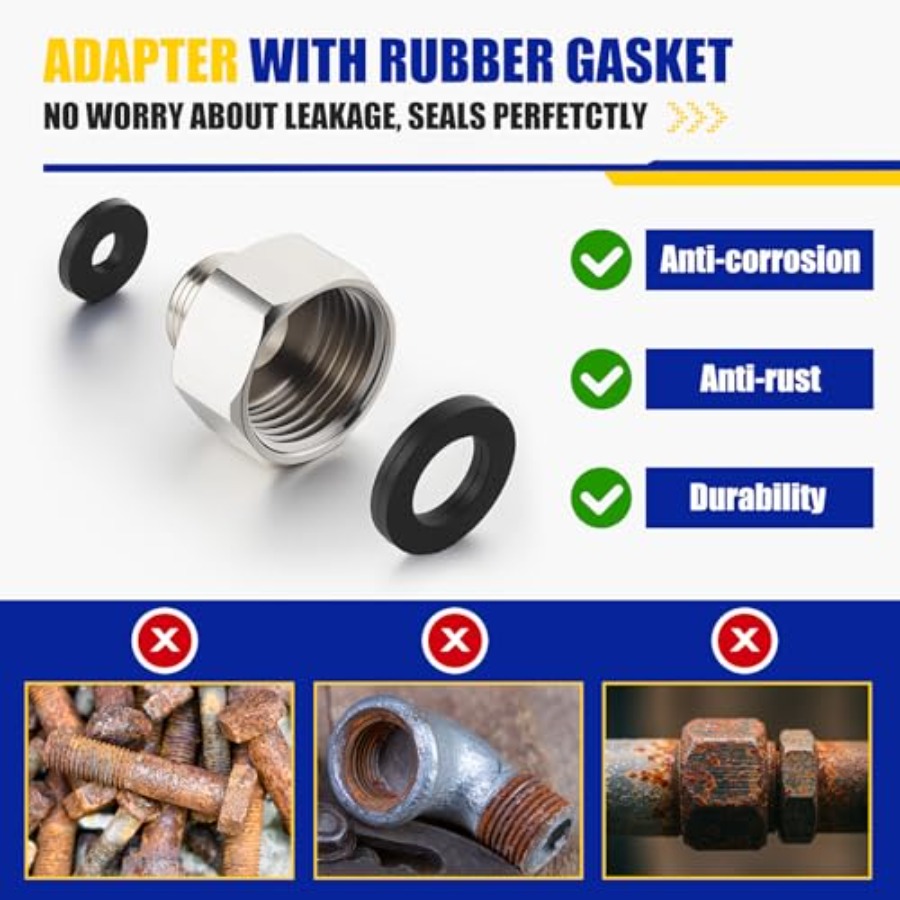 8 Pcs Brass Water Line Adapter - Compression Fitting Brass recensione e prezzo