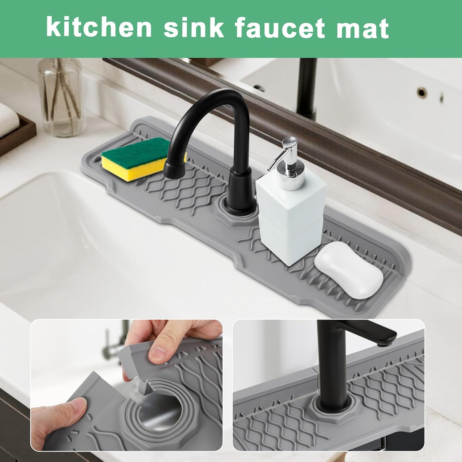 Kitchen sink splash guard, sil - Silicone Tap Washer recensione e prezzo
