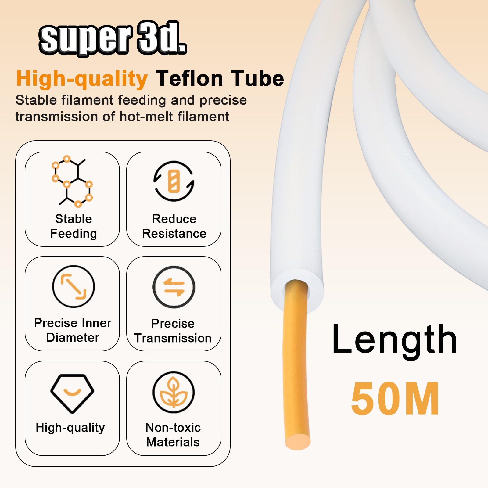 1/2/50M Bambu Lab PTFE Tube ID - Ptfe Tape Thread recensione e prezzo