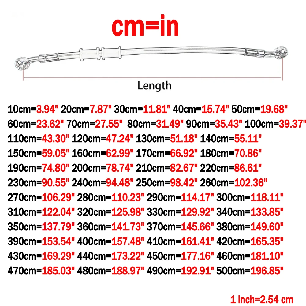 10cm~500cm Motorcycle Brake Cl - Flexible Hose Braided recensione e prezzo