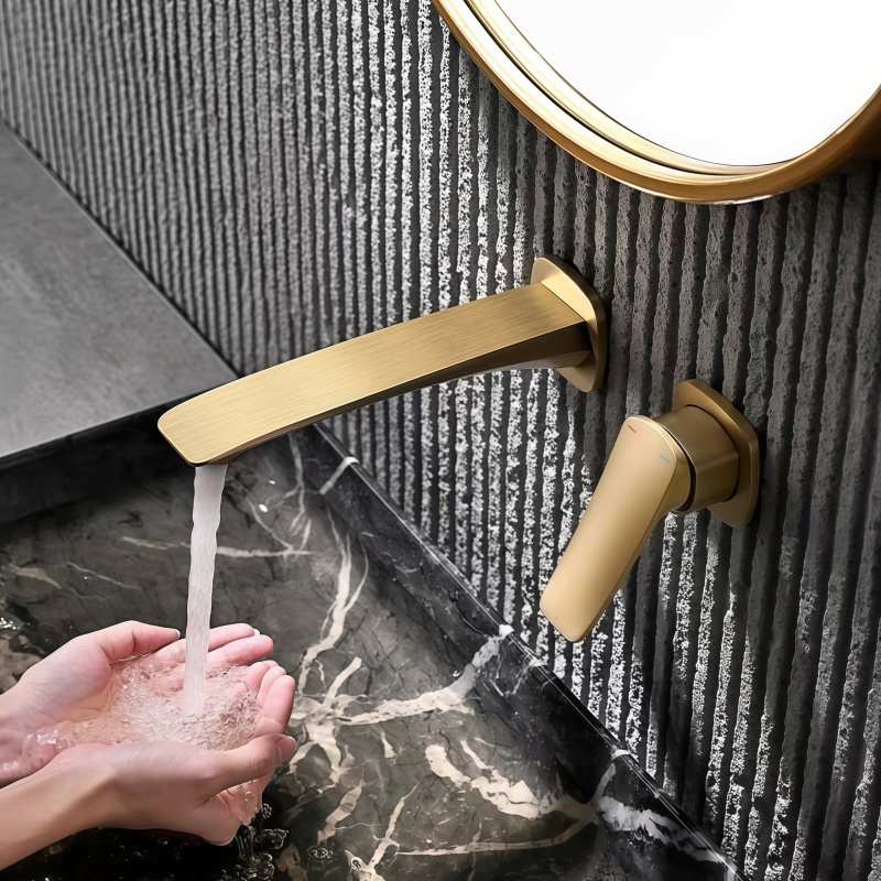 Gold Concealed Bathroom Faucet - Basin Mixer Cartridge recensione e prezzo