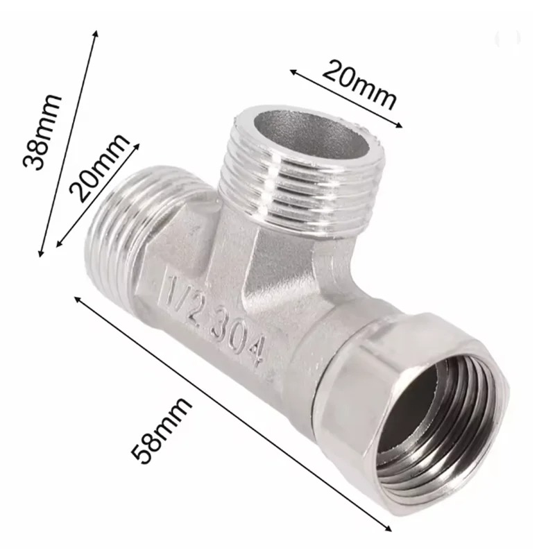 Stainless Steel T Adapter G1/  - Shower Valve Cartridge recensione e prezzo