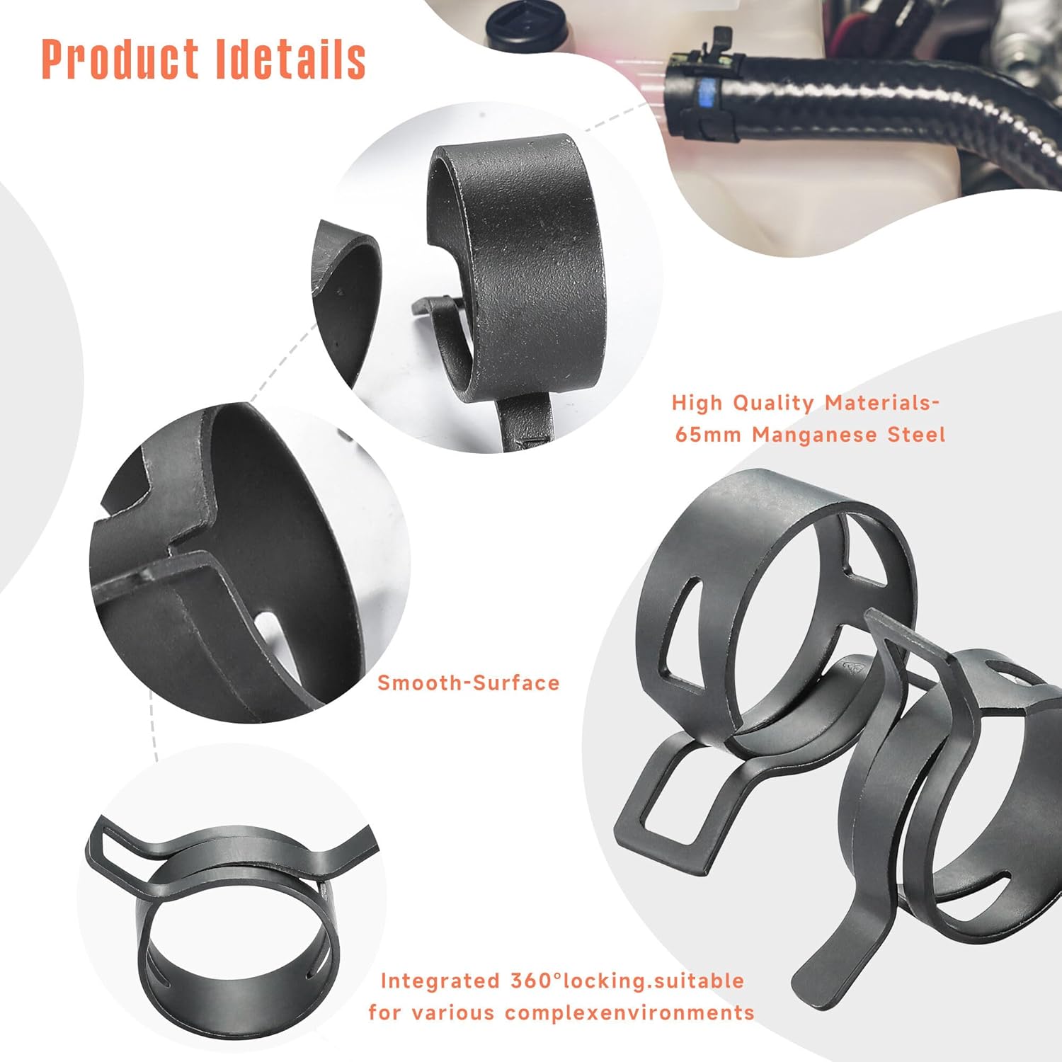 24pcs Hose Spring Clamp Clips  - Drain Pipe Clip recensione e prezzo