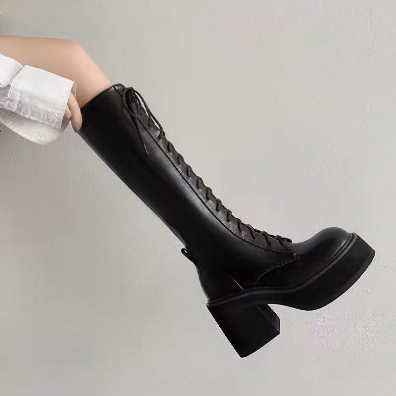 White  Boots Thick Bottom High - Pipe Bending Spring recensione e prezzo