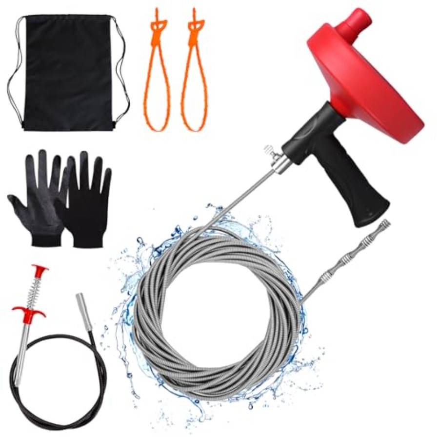 【Spot goods】Drain Auger 33 ft  - Drain Snake Flexible recensione e prezzo