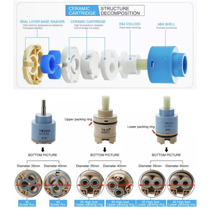 Faucets Mixing Spool Valve 25  - Basin Mixer Cartridge recensione e prezzo